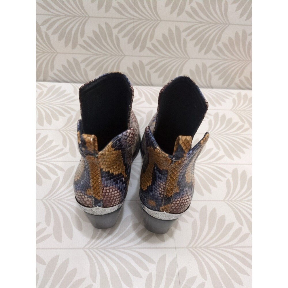 Jeffrey Campbell Cromwell Faux Snakeskin Ankle Boots – Women's 8 - Picture 3 of 8
